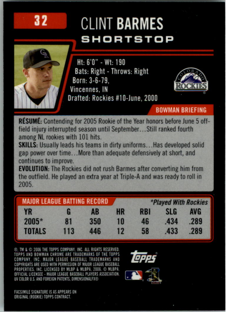 2006 Bowman Chrome Baseball Card Pick (Base) - Picture 63 of 432