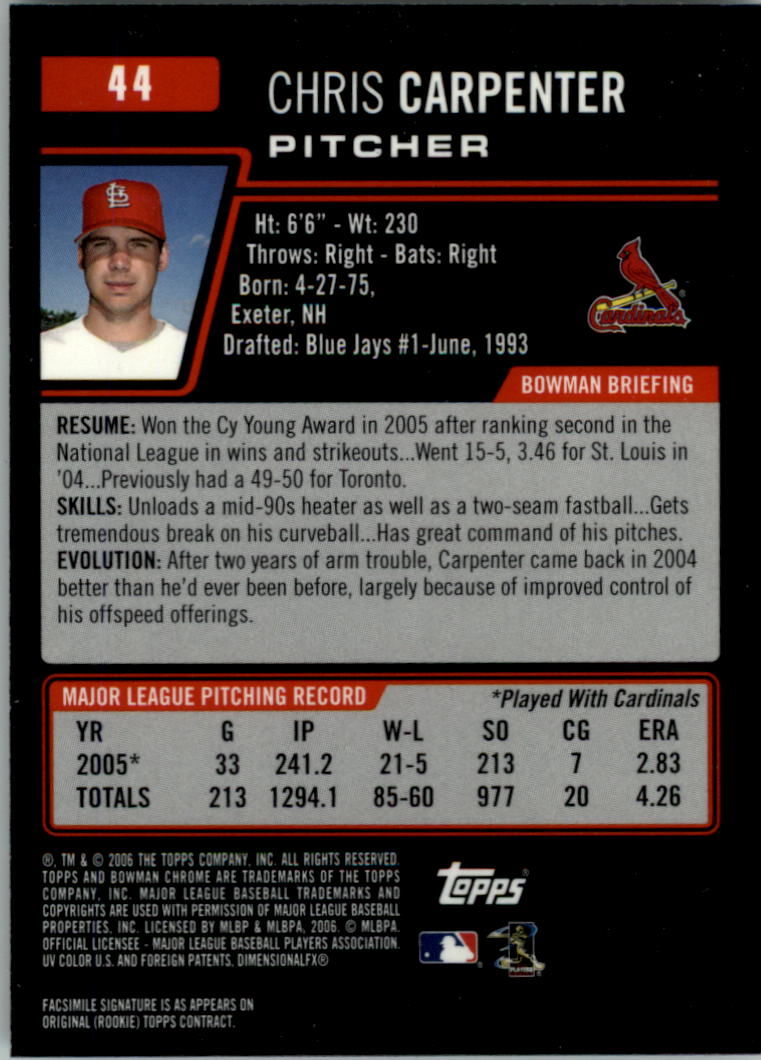 2006 Bowman Chrome Baseball Card Pick (Base) - Picture 87 of 432