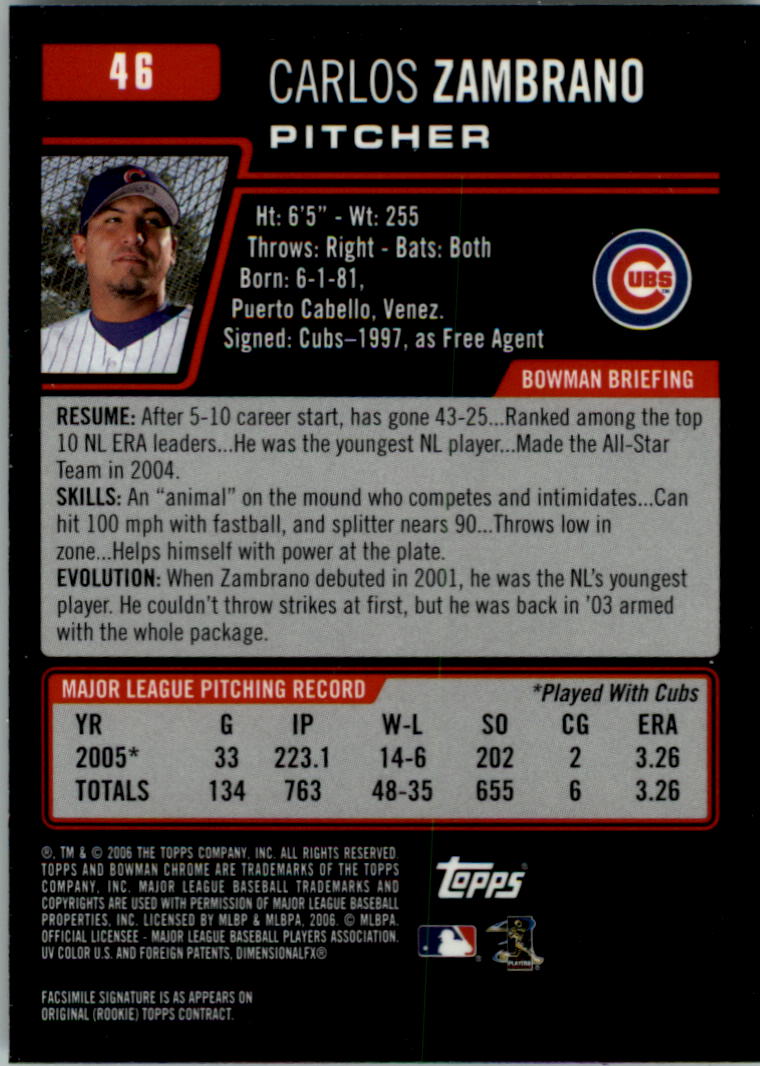 2006 Bowman Chrome Baseball Card Pick (Base) - Picture 91 of 432