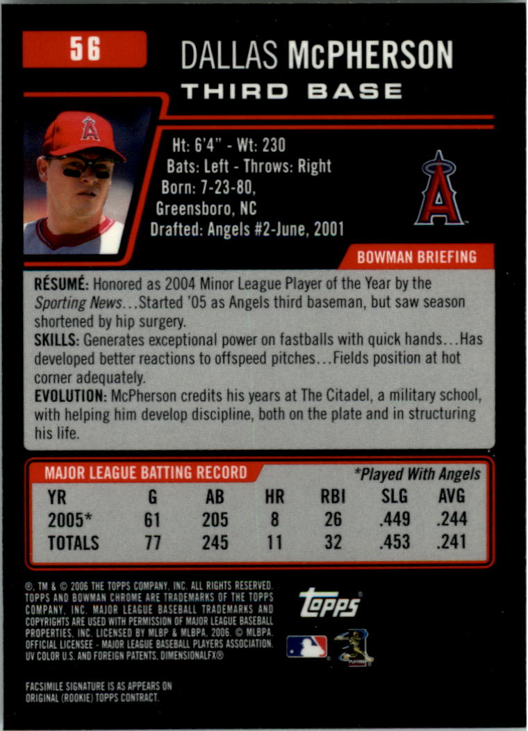 2006 Bowman Chrome Baseball Card Pick (Base) - Picture 111 of 432