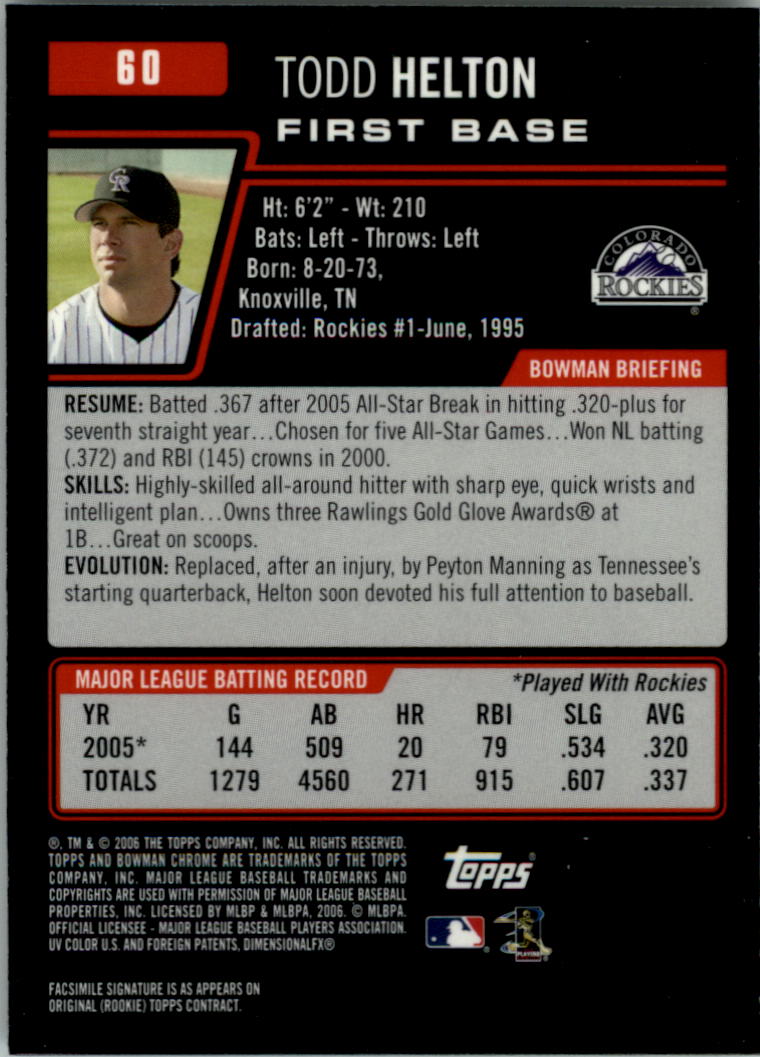 2006 Bowman Chrome Baseball Card Pick (Base) - Picture 119 of 432