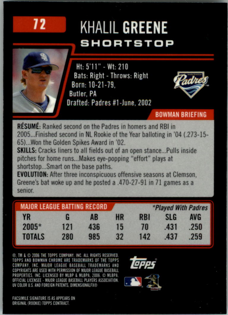 2006 Bowman Chrome Baseball Card Pick (Base) - Picture 143 of 432