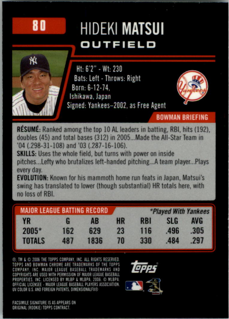 2006 Bowman Chrome Baseball Card Pick (Base) - Picture 159 of 432