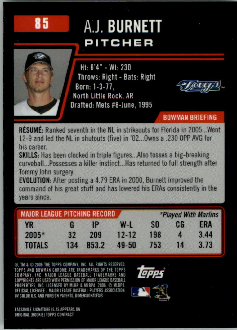 2006 Bowman Chrome Baseball Card Pick (Base) - Picture 169 of 432