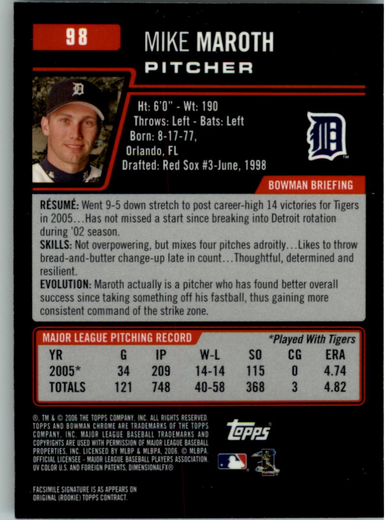 2006 Bowman Chrome Baseball Card Pick (Base) - Picture 194 of 432