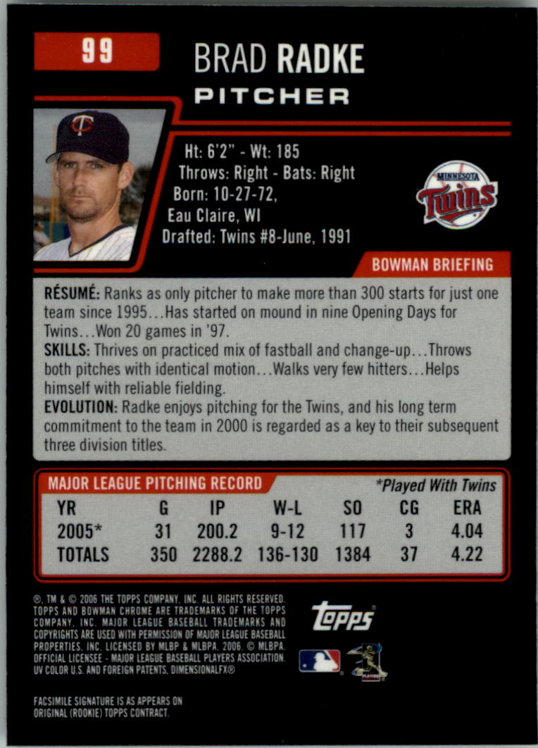 2006 Bowman Chrome Baseball Card Pick (Base) - Picture 196 of 432