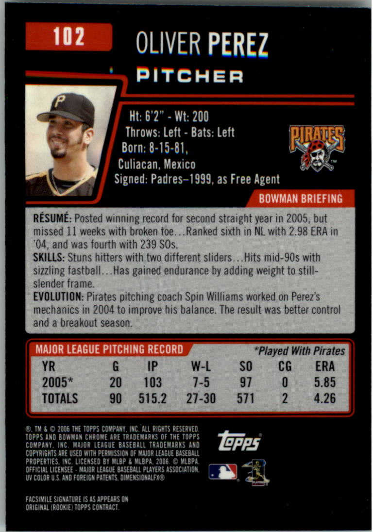 2006 Bowman Chrome Baseball Card Pick (Base) - Picture 202 of 432