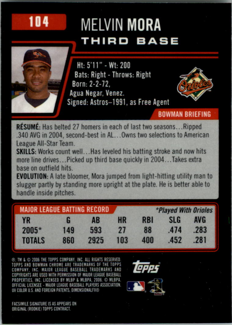 2006 Bowman Chrome Baseball Card Pick (Base) - Picture 206 of 432