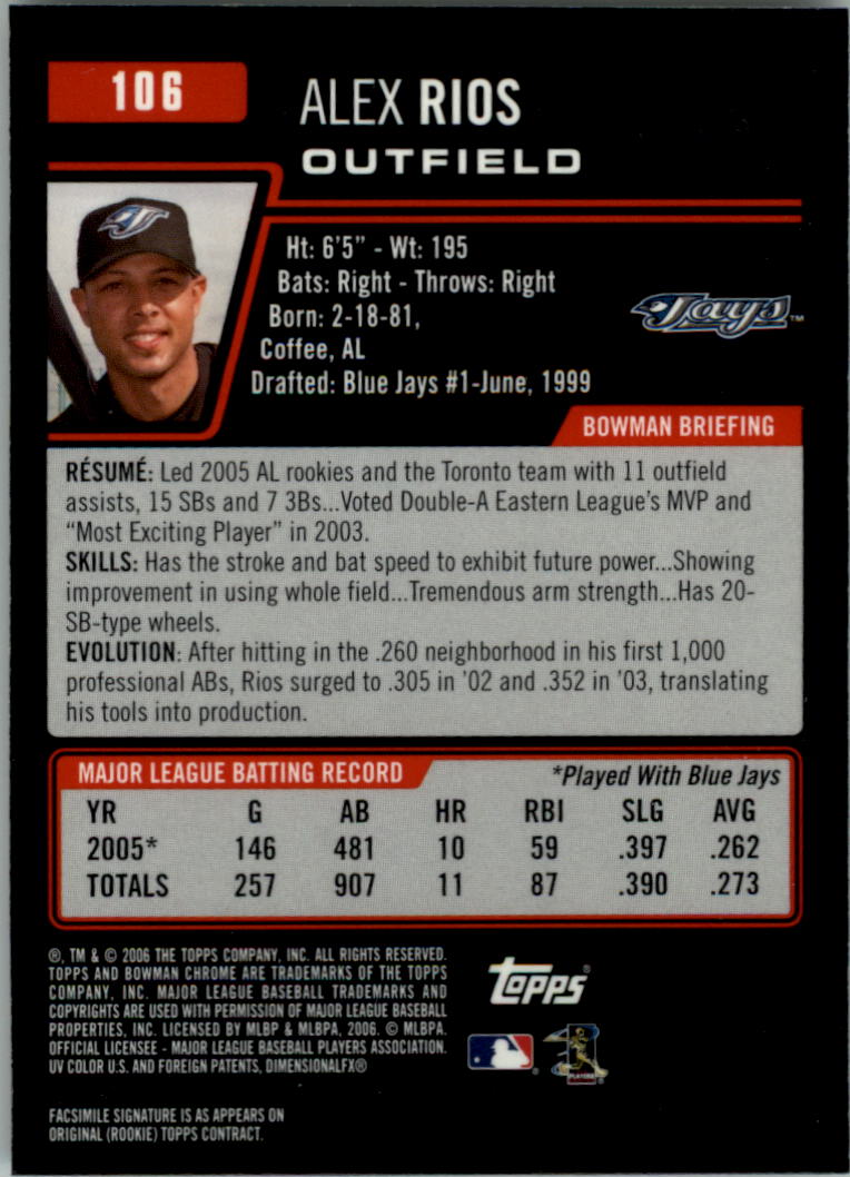 2006 Bowman Chrome Baseball Card Pick (Base) - Picture 210 of 432