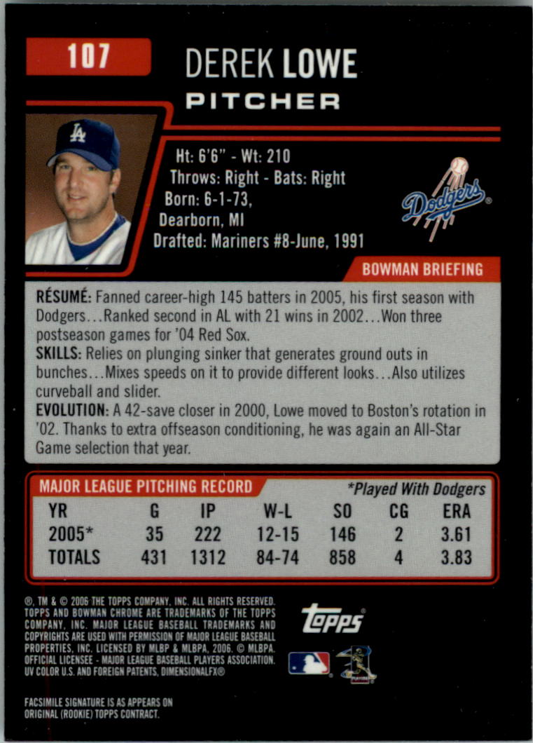 2006 Bowman Chrome Baseball Card Pick (Base) - Picture 212 of 432