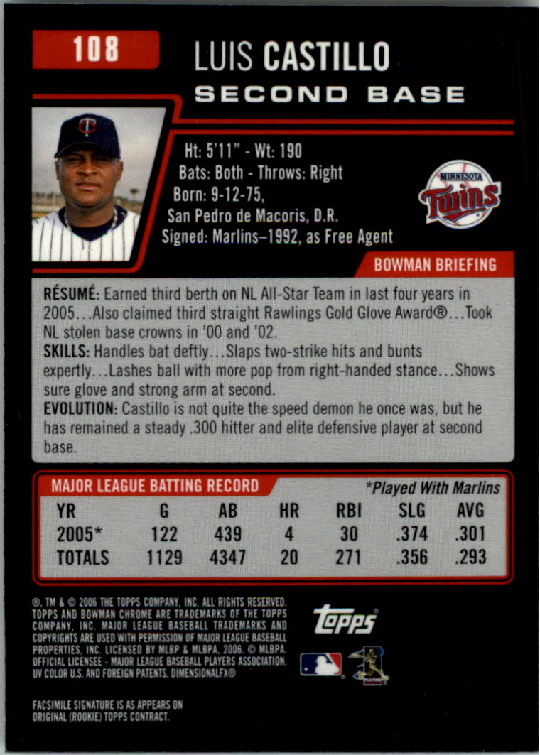 2006 Bowman Chrome Baseball Card Pick (Base) - Picture 214 of 432