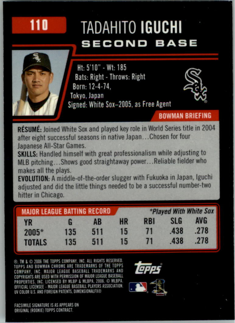 2006 Bowman Chrome Baseball Card Pick (Base) - Picture 218 of 432