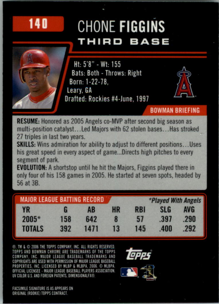 2006 Bowman Chrome Baseball Card Pick (Base) - Picture 278 of 432