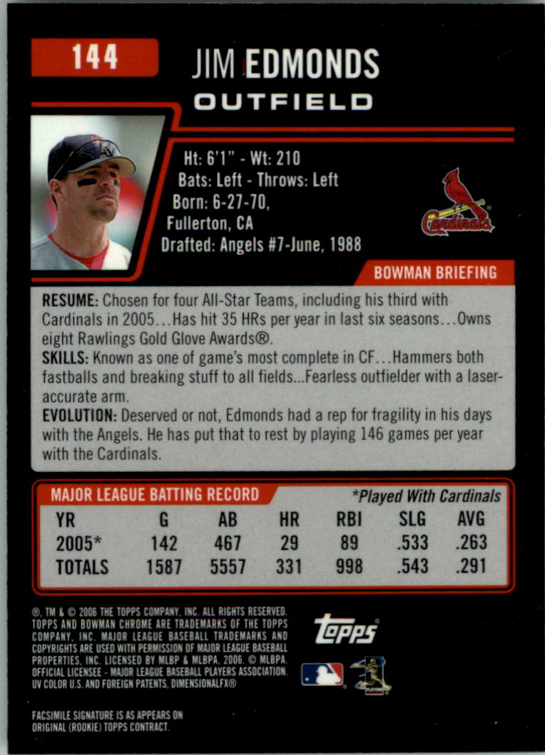 2006 Bowman Chrome Baseball Card Pick (Base) - Picture 286 of 432