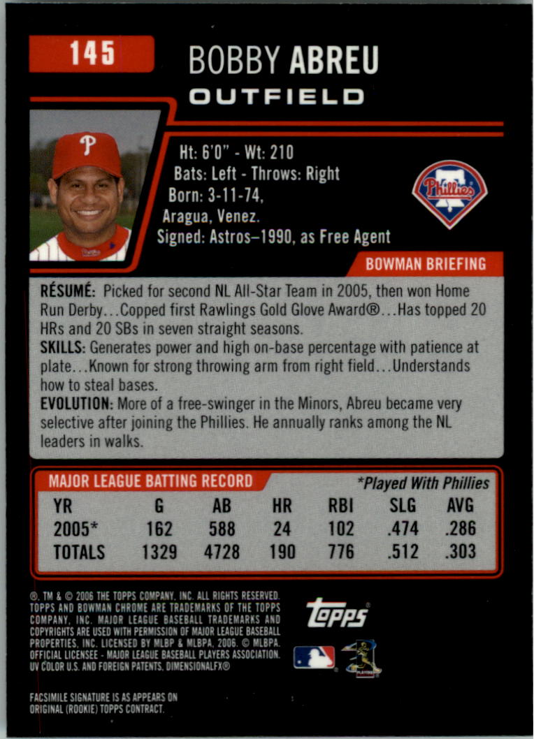 2006 Bowman Chrome Baseball Card Pick (Base) - Picture 288 of 432