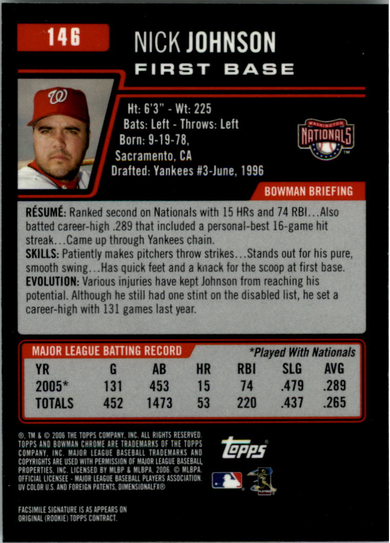 2006 Bowman Chrome Baseball Card Pick (Base) - Picture 290 of 432