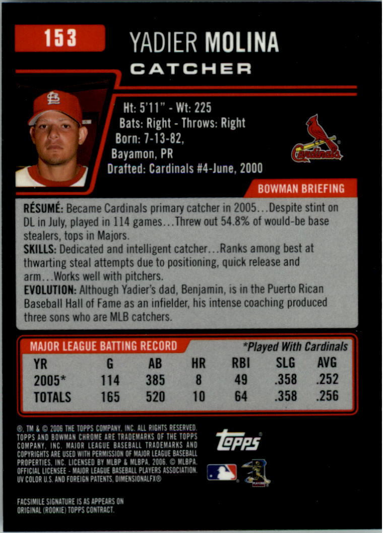 2006 Bowman Chrome Baseball Card Pick (Base) - Picture 304 of 432