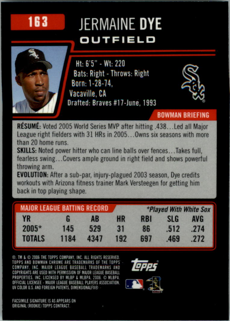 2006 Bowman Chrome Baseball Card Pick (Base) - Picture 324 of 432