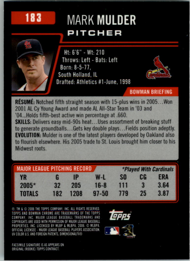 2006 Bowman Chrome Baseball Card Pick (Base) - Picture 362 of 432