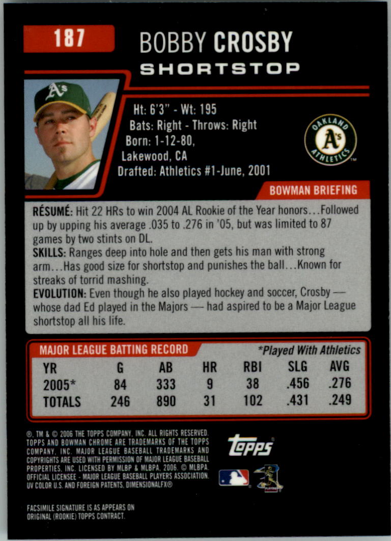 2006 Bowman Chrome Baseball Card Pick (Base) - Picture 368 of 432