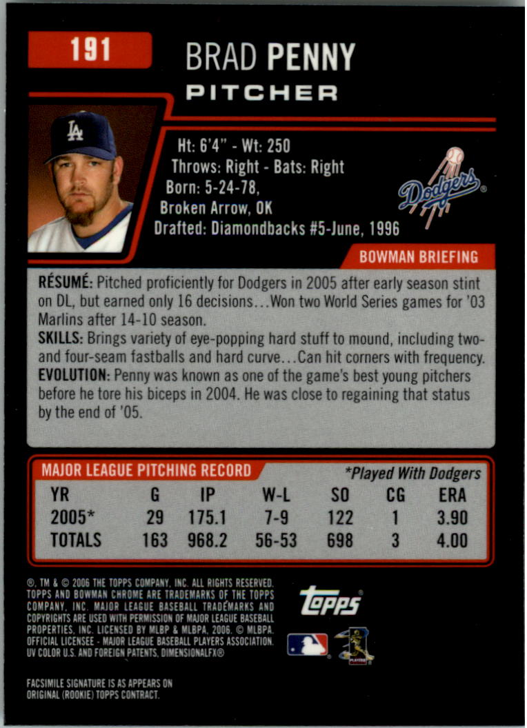 2006 Bowman Chrome Baseball Card Pick (Base) - Picture 376 of 432