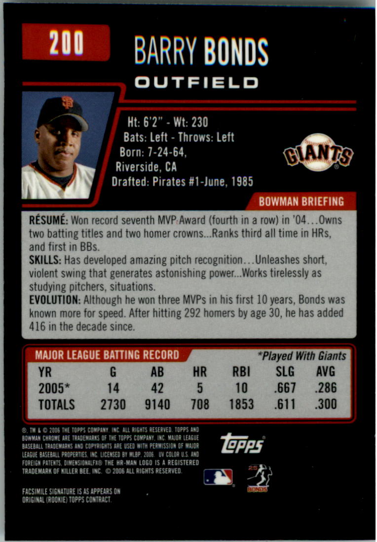 2006 Bowman Chrome Baseball Card Pick (Base) - Picture 394 of 432