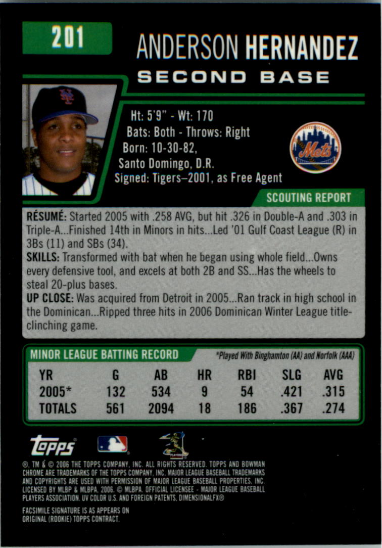 2006 Bowman Chrome Baseball Card Pick (Base) - Picture 396 of 432