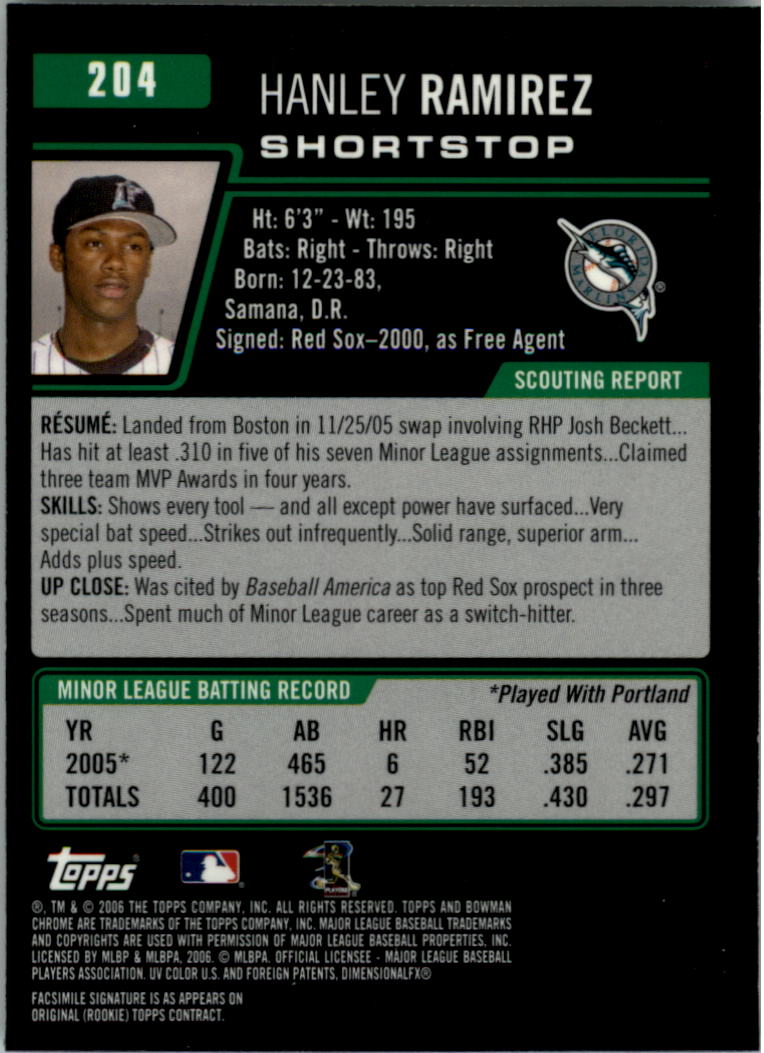 2006 Bowman Chrome Baseball Card Pick (Base) - Picture 402 of 432