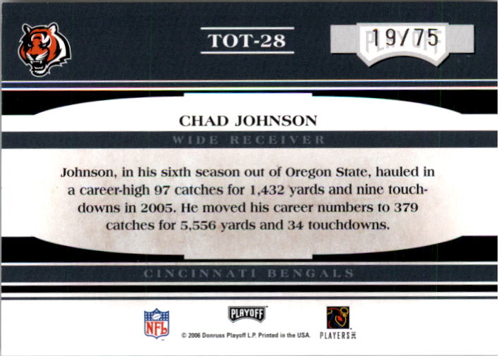 2006 Absolute Memorabilia Tools of the Trade Blue #TOT28 Chad Johnson