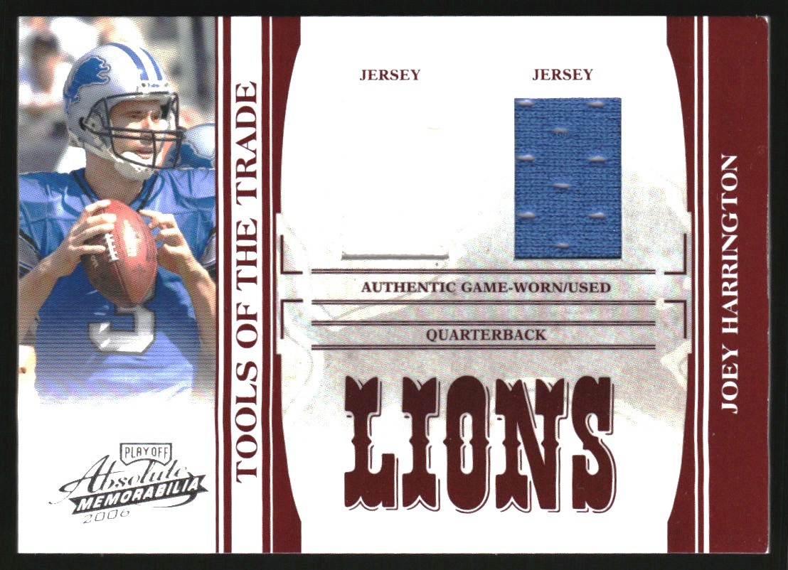2006 Absolute Memorabilia Tools of the Trade Material Double Red #80 Joey Harrington/100