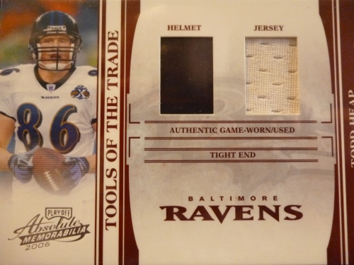 2006 Absolute Memorabilia Tools of the Trade Material Double Red #136 Todd Heap/100