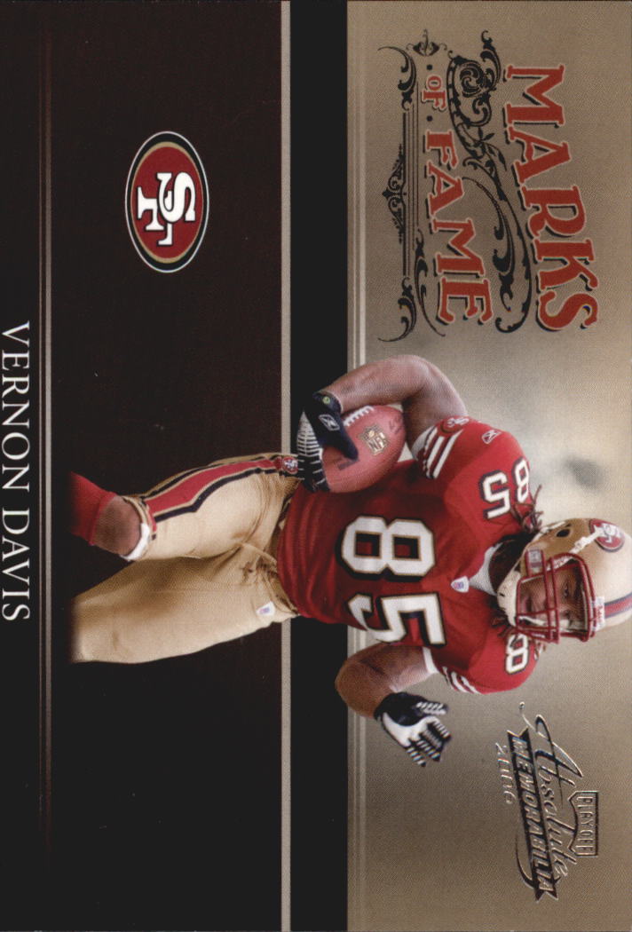 VERNON DAVIS 2006 BOWMAN ROOKIE REWIND SF 49ERS WORN JERSEY PATCH RC!  MARYLAND