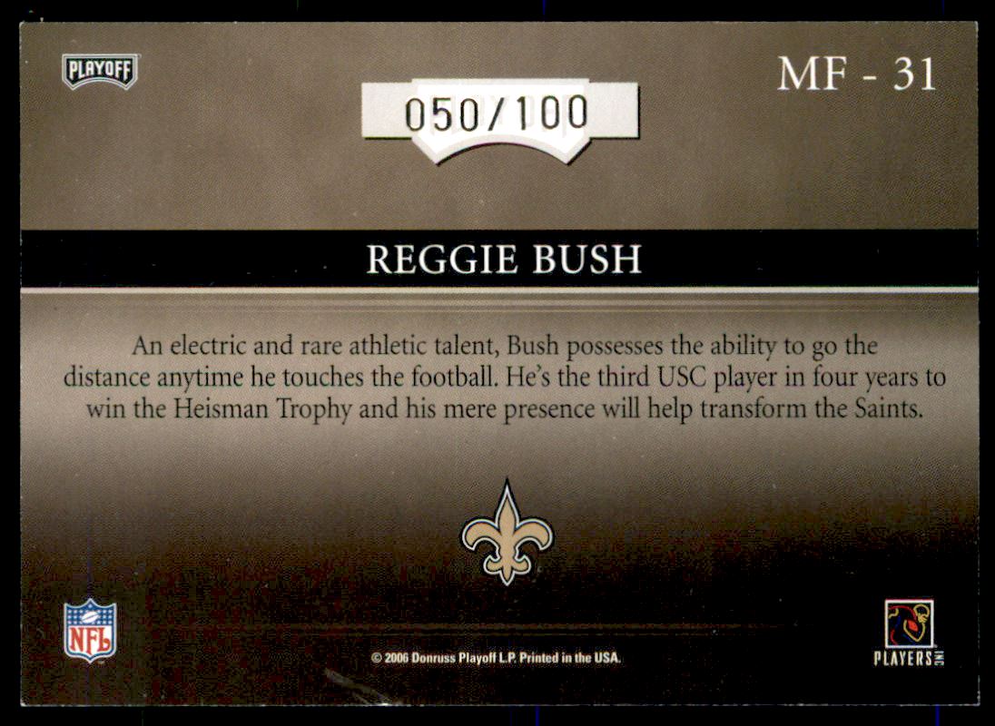 2006 Absolute Memorabilia Marks of Fame Gold #31 Reggie Bush back image