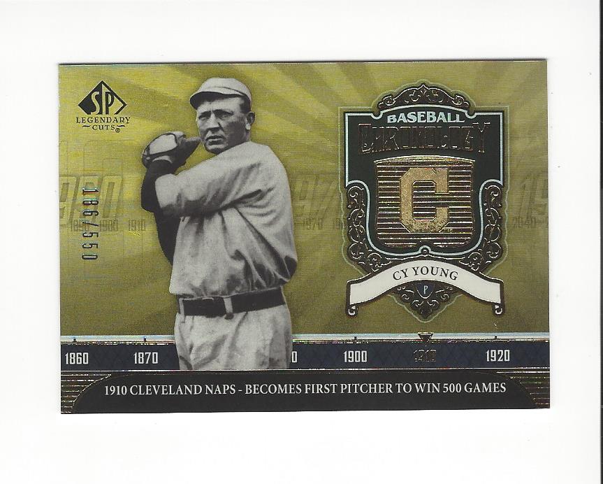 2006 SP Legendary Cuts Baseball Chronology Gold #CY Cy Young