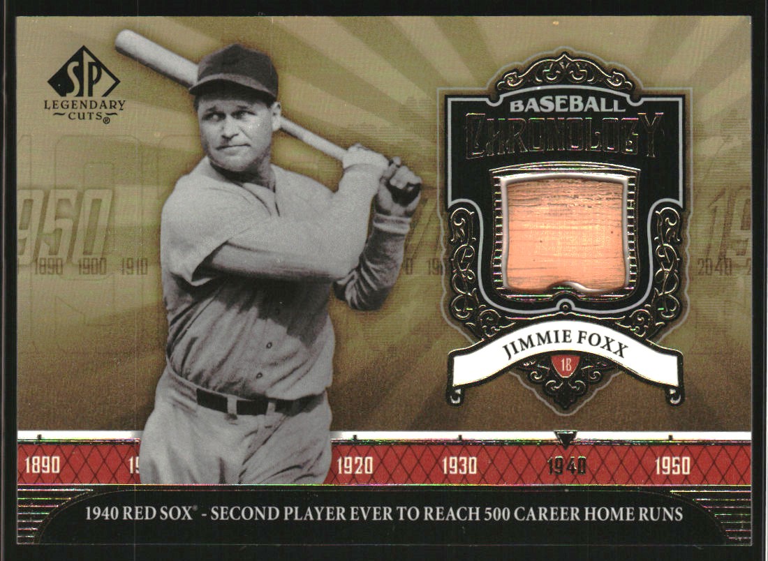 2006 SP Legendary Cuts Baseball Chronology Materials #JF2 Jimmie Foxx Sox Bat SP/100 *