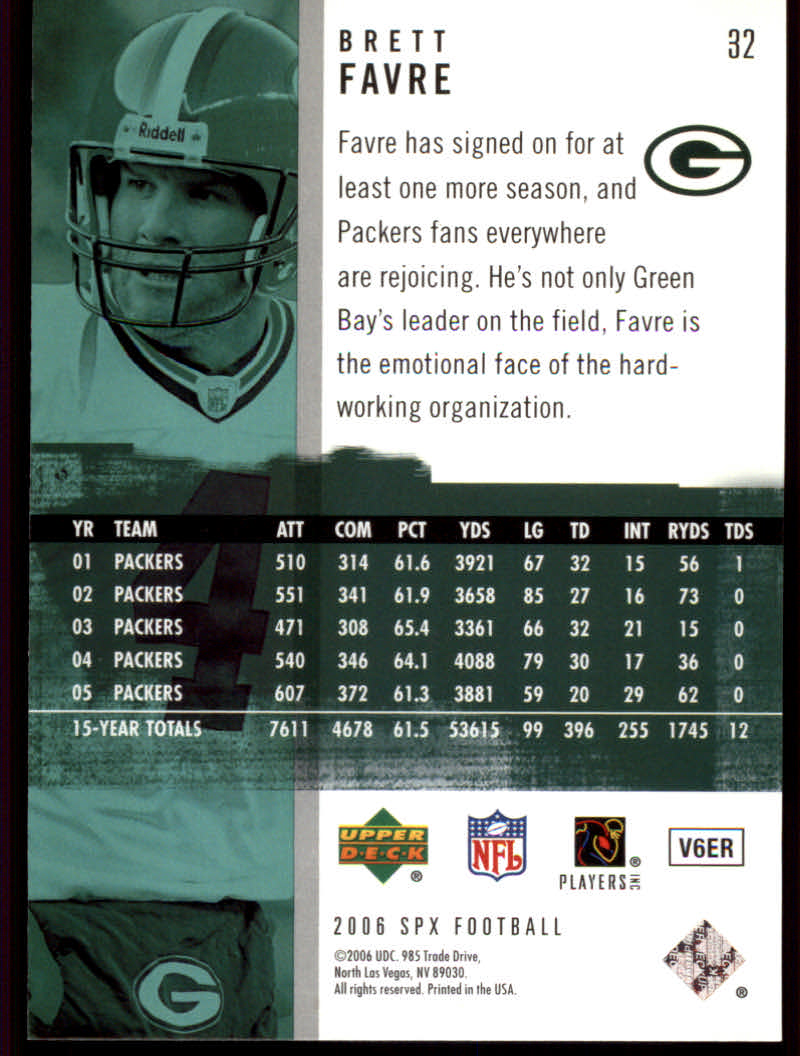 2006 SPx (Upper Deck) Football "Main Set" Cards #1 to #180 - Picture 65 of 231