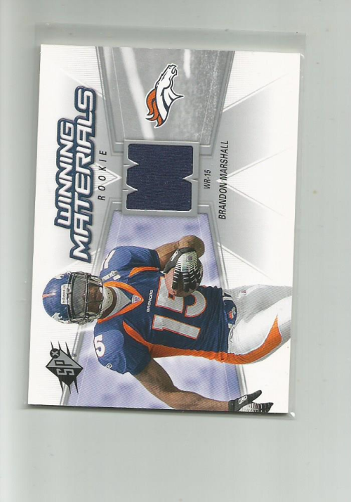 2006 SPx Rookie Winning Materials #WMRBM Brandon Marshall