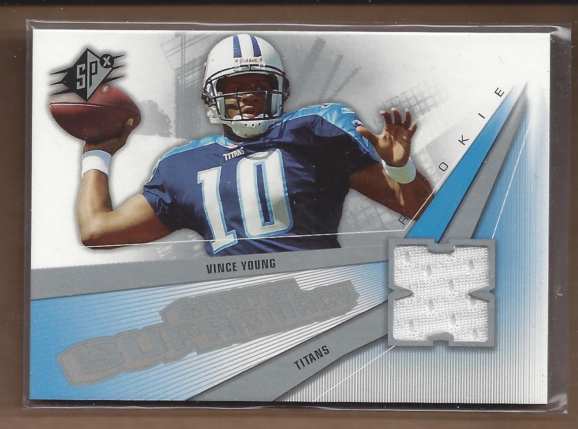 2006 SPx Rookie Swatch Supremacy #SWVY Vince Young