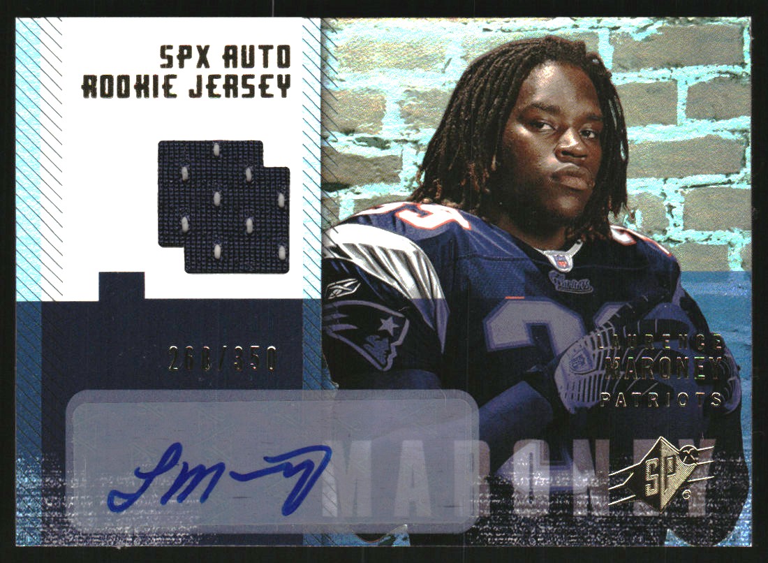 2006 SPx Rookie Autographed Jerseys Gold #190 Laurence Maroney/350
