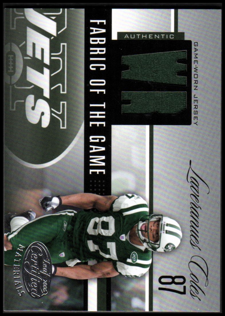 2006 Leaf Certified Materials Fabric of the Game Position #111 Laveranues Coles
