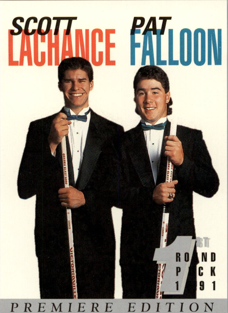 1991 Arena Draft Picks French #32 Pat Falloon/Scott Lachance