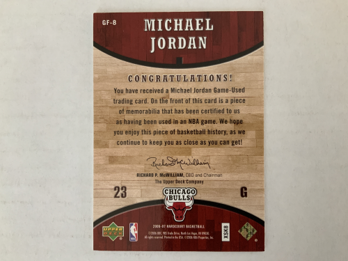 2006-07 Upper Deck Hardcourt Game Floor #8 Michael Jordan back image