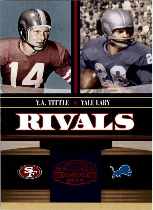 2006 Donruss Gridiron Gear Rivals Red #4 Y.A. Tittle/Yale Lary