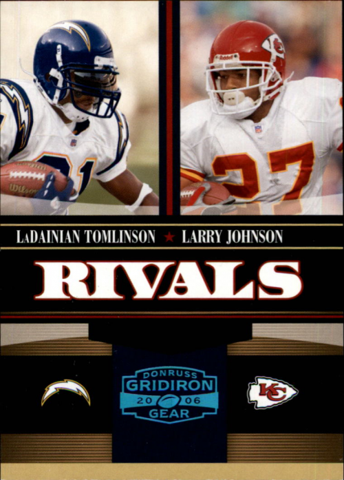 2006 Donruss Gridiron Gear Rivals HoloGold #13 LaDainian Tomlinson/Larry Johnson