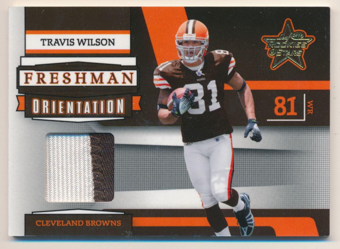 2006 Leaf Rookies and Stars Freshman Orientation Materials Jerseys Prime #5 Travis Wilson