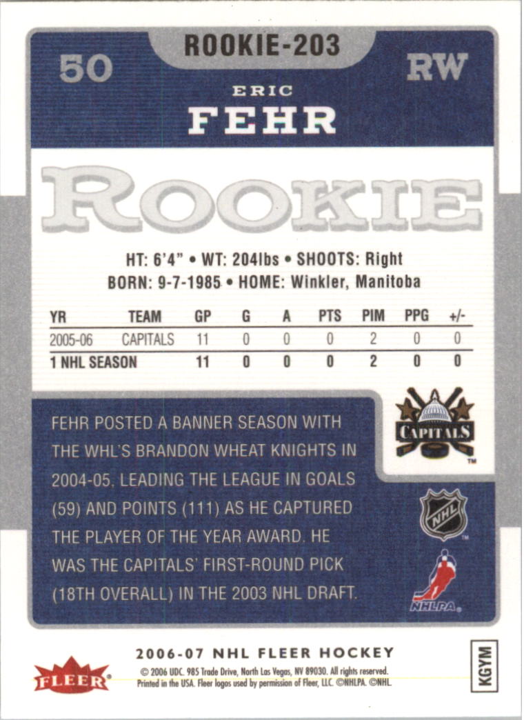 2006-07 Fleer Hockey Card Pick (Base) - Picture 405 of 456