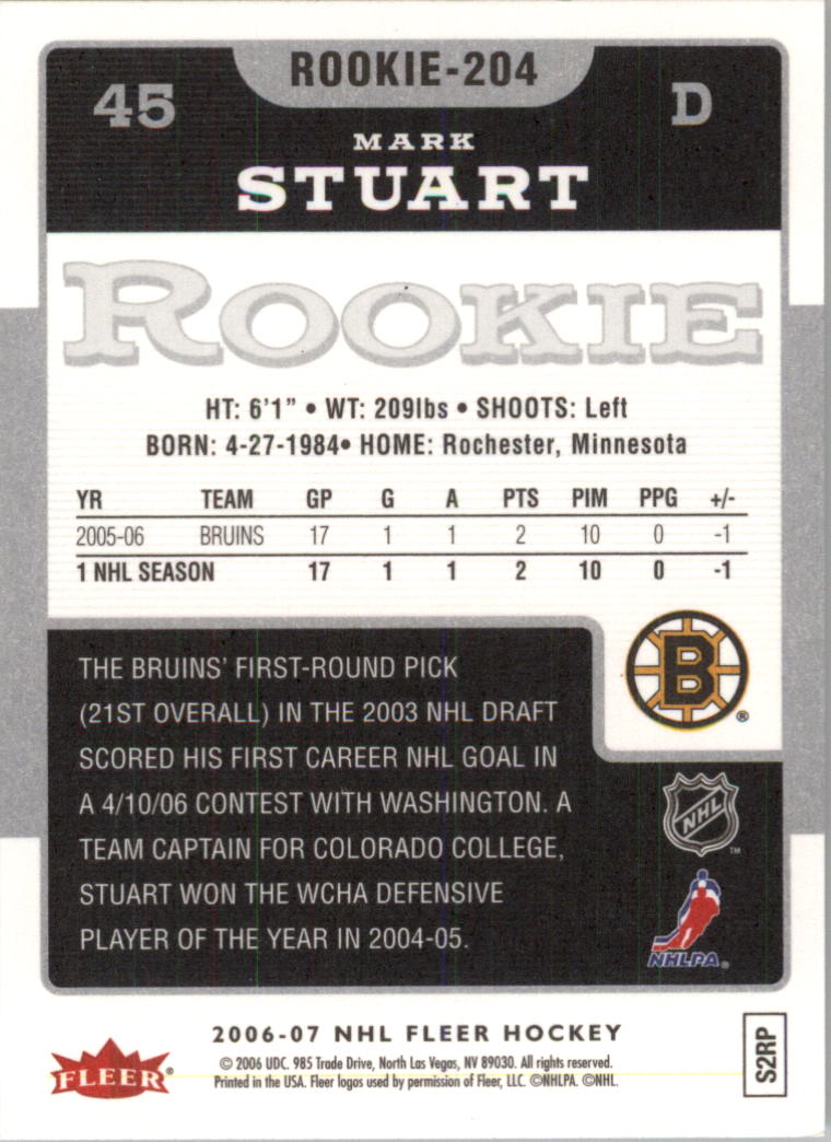 2006-07 Fleer Hockey Card Pick (Base) - Picture 407 of 456