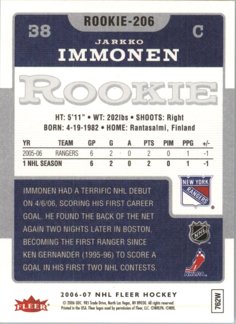 2006-07 Fleer Hockey Card Pick (Base) - Picture 410 of 456