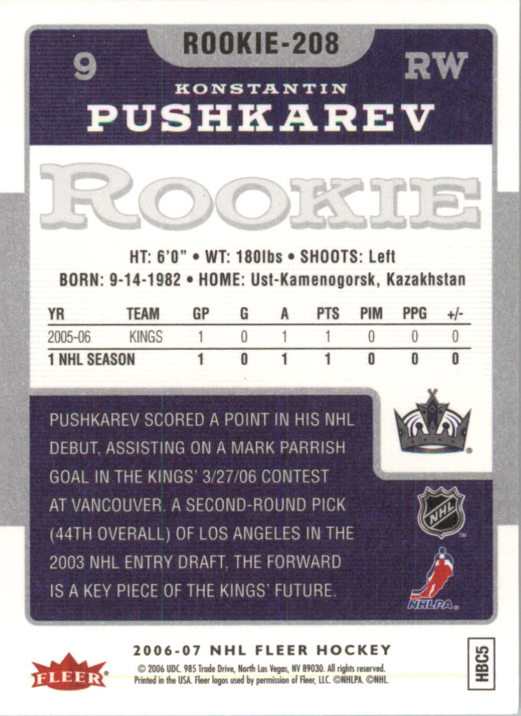 2006-07 Fleer Hockey Card Pick (Base) - Picture 414 of 456