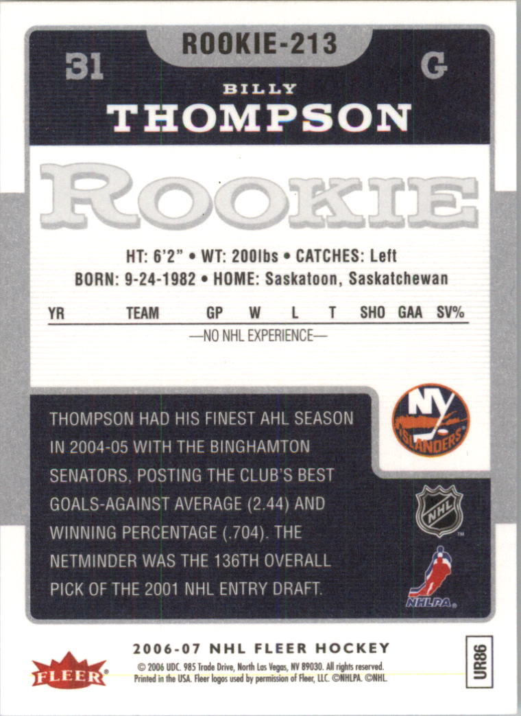 2006-07 Fleer Hockey Card Pick (Base) - Picture 424 of 456